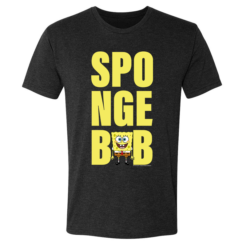 SpongeBob SquarePants Big Name Tri-Blend Short Sleeve T-Shirt