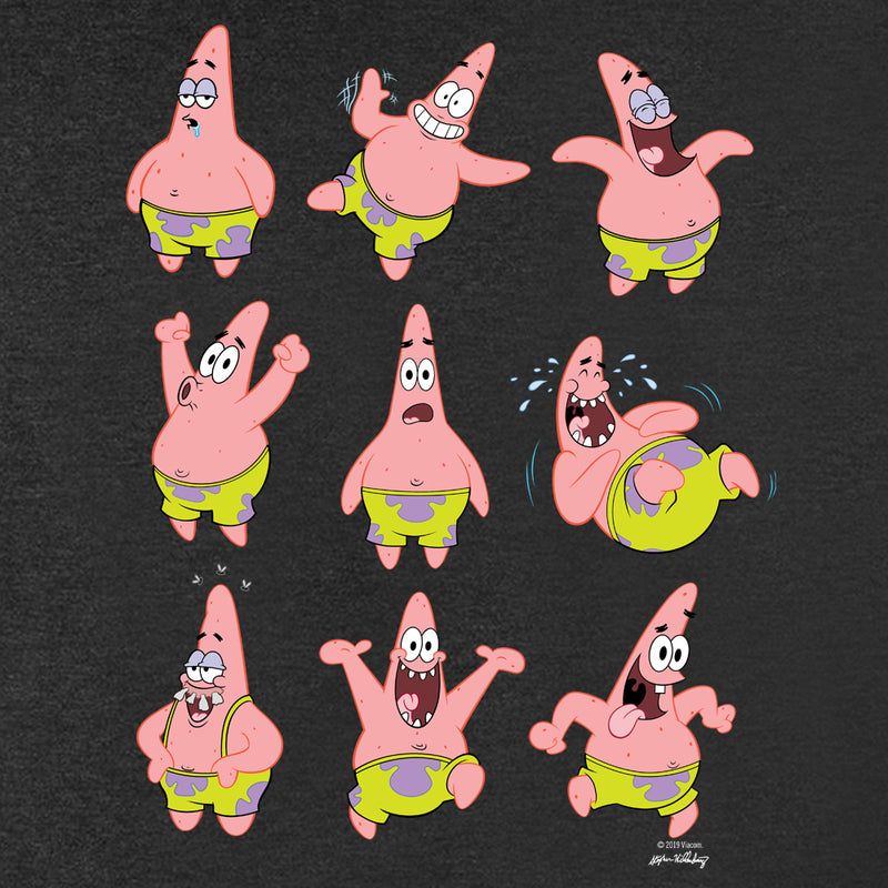 Patrick Feelin' Moody Tri-Blend Short Sleeve T-Shirt - SpongeBob SquarePants Official Shop
