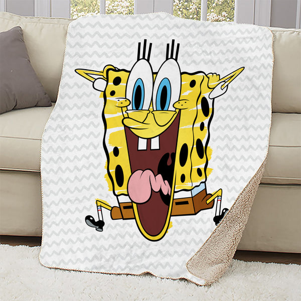 SpongeBob SquarePants Excited Sherpa Blanket