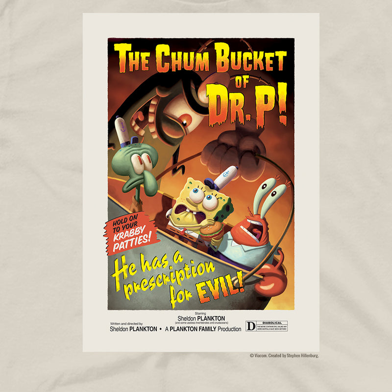 SpongeBob SquarePants The Chum Bucket Of Dr.P Adult Short Sleeve T-Shirt