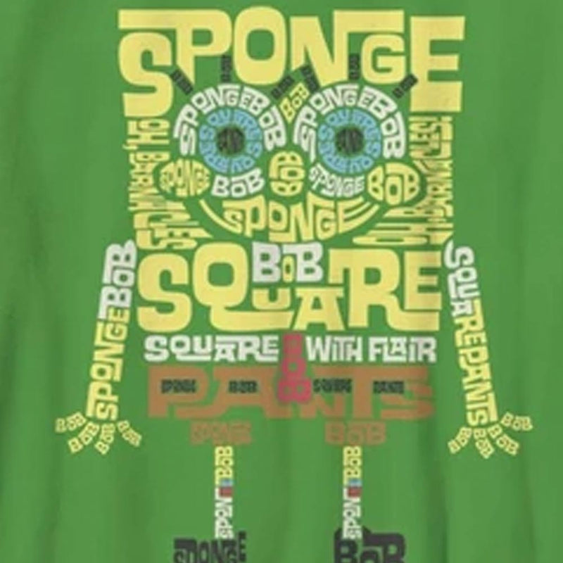 SpongeBob Type Green Kids Short Sleeve T-Shirt - SpongeBob SquarePants Official Shop
