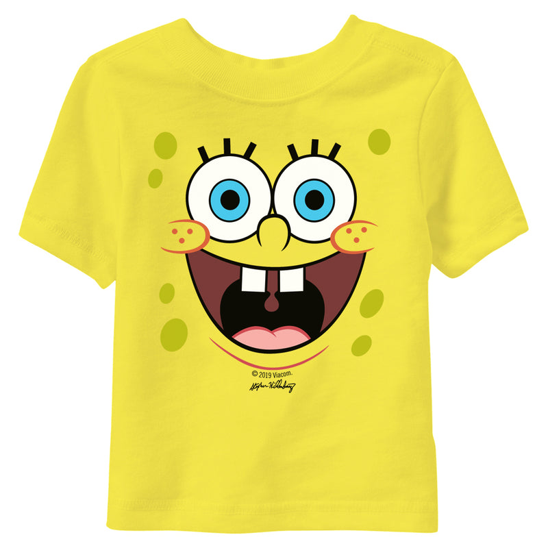 SpongeBob SquarePants Yellow Big Face Infant Short Sleeve T-Shirt